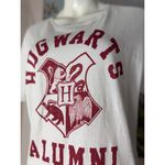 Harry Potter White Red Hogwarts Alumni Crest Graphic Tee Shirt Size XL Photo 1