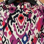 ZARA  Abstract Print‎ Mock Neck Long-Sleeve Crop Top Size Small Pink Purple Blue Photo 10
