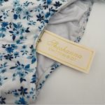 Shoshanna  Bikini Bottoms Triangle String Tie Waist Blue Floral NWT Size Small Photo 5