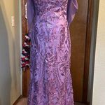 NWOT lavender sequined homecoming dress with sheer chiffon cape size 4 Purple Photo 0