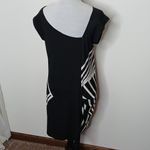 BCBG Maxazria black & white abstract midi dress size Small Photo 6