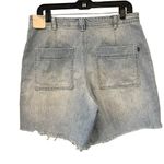 Pilcro NWT, Super High Rise Oversized Bermuda Shorts with Fringe Hem, Sz 29 Photo 1