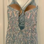 Clarisse Blue Prom Dress Photo 2