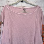 We The Free Free people blossom print Dolan balloon sleeve top mixed paisley thermal top Photo 1