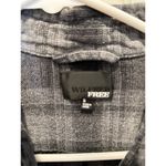 Wilfred Free  Women's Black & Gray Plaid Button Down Flannel Shirt Size Small Photo 2