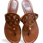 Tory Burch  Leather Strap dark golden brown flats sandals size 9 Photo 0