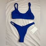 Vitamin A NWT Variegated Saphhire Blue Ecorib Bikini Size Medium (8) Photo 2