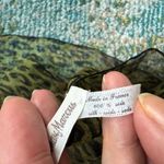 Neiman Marcus Vintage  green leopard print long wrap silk scarf Photo 4