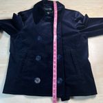 Ralph Lauren Lauren  Navy Velvet Double Breasted Peacoat Jacket Size 10 Photo 7