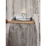 Frascara Silk Blend Floral Jacquard Pencil Skirt Beige Size 4 Made in Canada Silver Photo 5