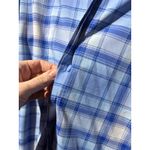 Duluth Trading Company Women DuluthFlex Sidewinder LS Top 2X Sapphire Plaid Blue Photo 4