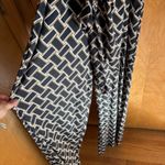 Diane Von Furstenberg  Sleeveless Geometric jumpsuit Black Tan‎ - S Small Photo 3