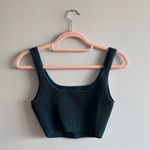 Aritzia turquoise green blue babaton sculpt knit tank crop top Photo 2