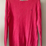 IZOD Dark pink cable knit sweater size large preppy look Photo 0