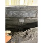 Juicy Couture  Distressed Faux Leather Trim Black Stretch Denim Skinny Jeans 30 Photo 6