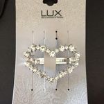 Lux Crystal Heart Hair Barrette Photo 0