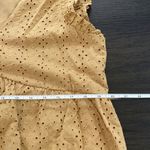 Knox Rose  Flutter Sleeve Eyelet Lace Dress – Size M – Tan Boho Babydoll Style Photo 7