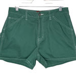 Dickies Green  High Waisted Shorts 100% Cotton Mom Denim Jean Shorts waist 26 / 3 Photo 0