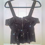 Parker  navy blue Floral Lace-Up Tank Top NWOT Photo 1