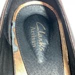 Clarks Artisan Women's Leather Upper Slip On Block Heel Pump Brown Size 9 Photo 4