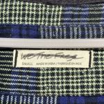 We The Free  Flannel Blouse Womens S‎ Blue Tie Sleeve Button Front Western Boho Photo 3