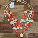 Talbots  Womens Necklace NWT‎ $89.50 Pink Coral Chain Layer Chunky Statement Gold Photo 0