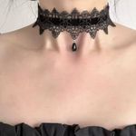 New Sexy Lace Flower Necklace for Women Gothic Punk Velvet Collar Choker Black W Photo 0