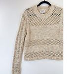 Pistola Womens Sweater Beige Caroline Multipop Crochet Long Sleeve Pullover XS Photo 4