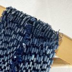 Adrianna Papell Beaded V-Neck Long Gown Deep Blue Special Event Formal Size 0 Photo 12