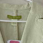 Sigrid Olsen  Lime & White Striped Vintage Boxy Blazer Size 14 NWT Photo 2