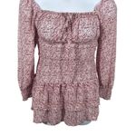 Princess Polly  Carrillo Floral Mini Dress Size 2 Long Sleeve Smocked Tiered Boho Photo 5