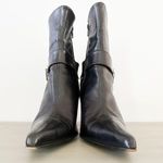 Paloma Barcelo Black Leather Colorful Heel Ankle Buckle Contemporary Boots 39 Size 8 Photo 1