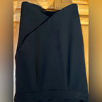 Bobeau  Women’s Black Stretch Crepe Pleated Bodice Faux Wrap Dress Size XL‎ Photo 7