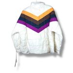 Free People FP Movement x Hatch NWT Ivory Chevron Combo Printed Maternity Puffer Jacket Photo 6