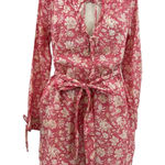 J.Crew Tie-waist Tunic Beach Dress Tossed Floral Print Pink Size XS Photo 0