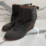 Lucky Brand | Minimalist Women's Gray Leather Yezzah Wedge Boot Sz 7 Photo 2