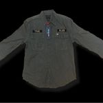 True Religion  Olive Green‎ Button-Up Shirt Photo 3