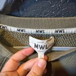 Madewell Olive Green Cropped Sweatshirt Photo 1