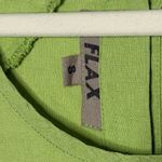 Flax  Linen Button Back Green Top Sz Small Photo 1