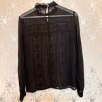 Walter Baker  Sheer Black Long Sleeve Top Photo 1