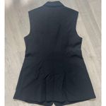 EXPRESS WOMAN Long Vest Coat Lined Button Classic Luxury TOP Black Size S Photo 4