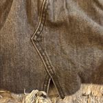 We The Free Free People -  - Black faded Denim Mini Skirt with Frayed Hem Photo 3