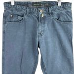 Massimo Dutti  Women's Blue Mid Rise Slim Straight Stretch Denim Jeans Size 30 Photo 2