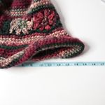 Crochet Bucket Hat Handmade Burgundy Green Floral Grannycore Womens Slouchy Red Photo 7