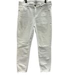 Pistola  White Raw Hem 5 Pocket Cropped Stretch Denim Jeans 29 Waist Photo 8