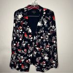Lane Bryant The Bryant Blazer Ponte Knit Navy Floral Multi Botanical Blazer Photo 4