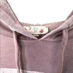Hippie Rose Stripped Long Sleeve Extended Cropped Hoodie Photo 1