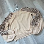 Free People Sweatshirt senorita crop pullover embroidered womens Cream (xsmall) Photo 6