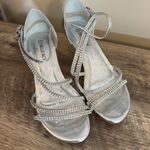 Delicacy  Strappy Rhinestone Kitten Heels Shoes Wmns Sz 7.5 Prom Formal Wedding Photo 2