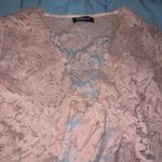 Allegra K Pink lace blouse Photo 2